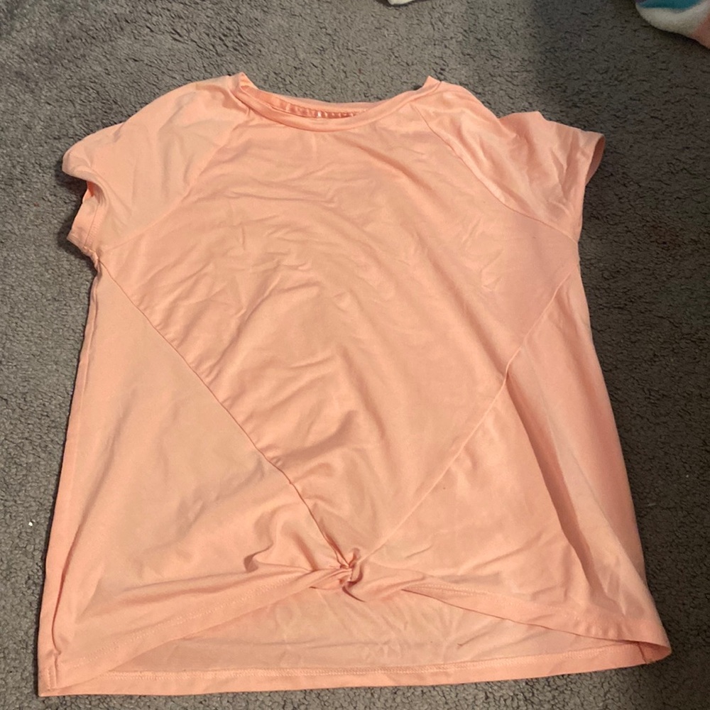 Athleta girl pink peach Tie top
